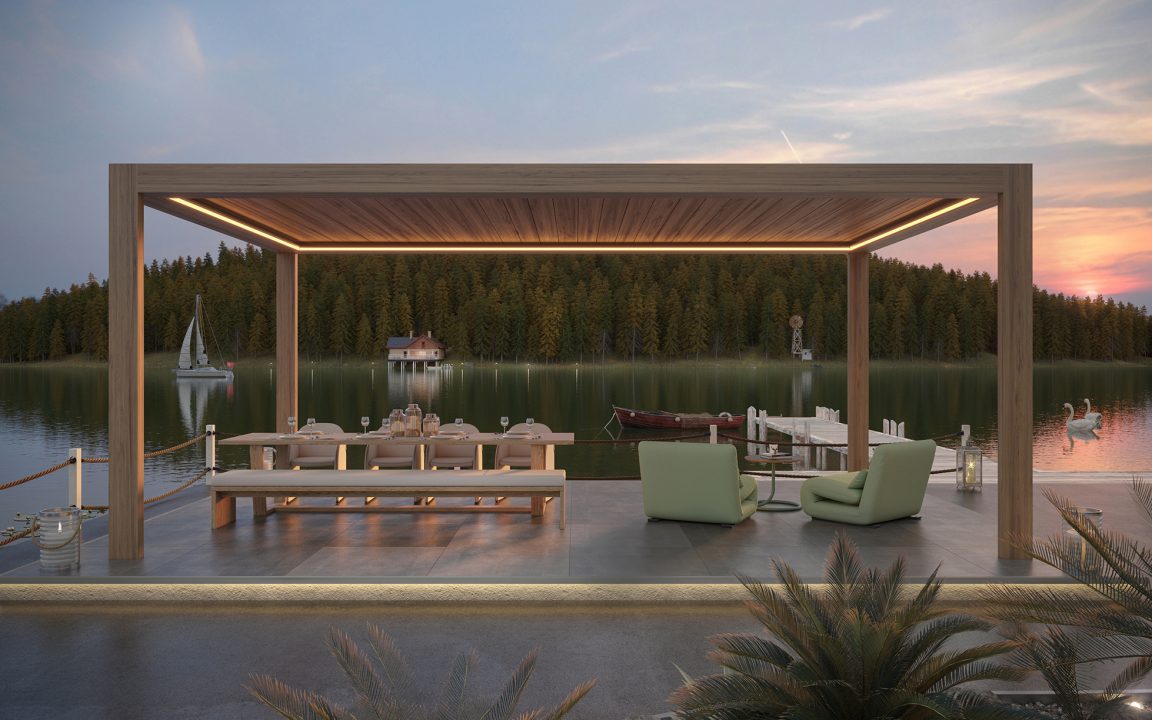Freestanding B-Cube Freedom pergola